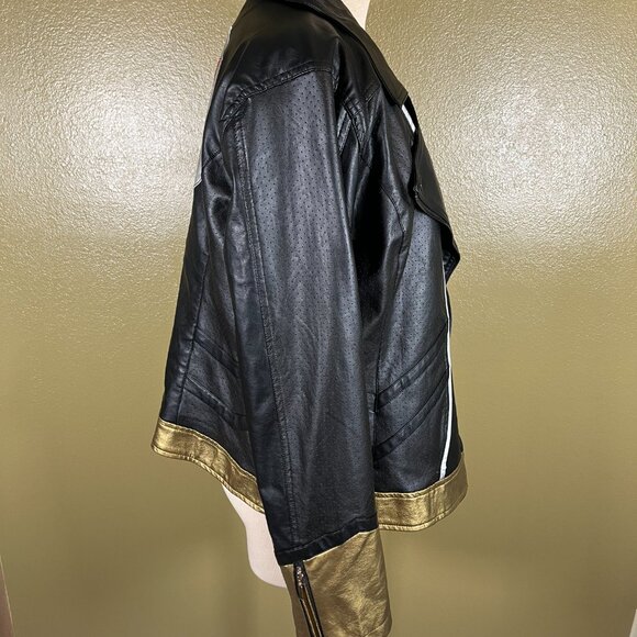 Marvel's Black Widow Jacket Women's Large Her Universe Faux Leather Cosplay 962A - Picture 5 of 9